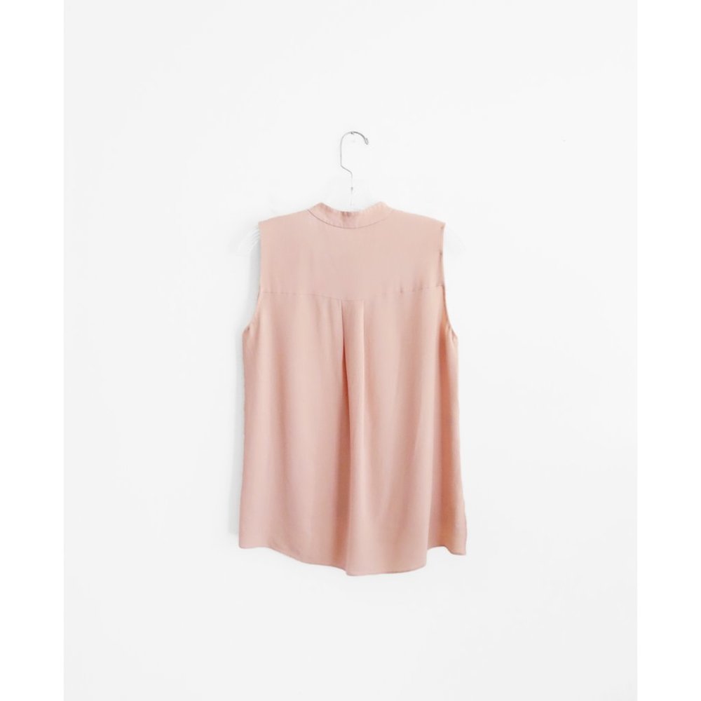 10 Crosby Derek Lam Light Blush Pink Voile Sleeveless Blouse Shell Top size 6 - Picture 6 of 15